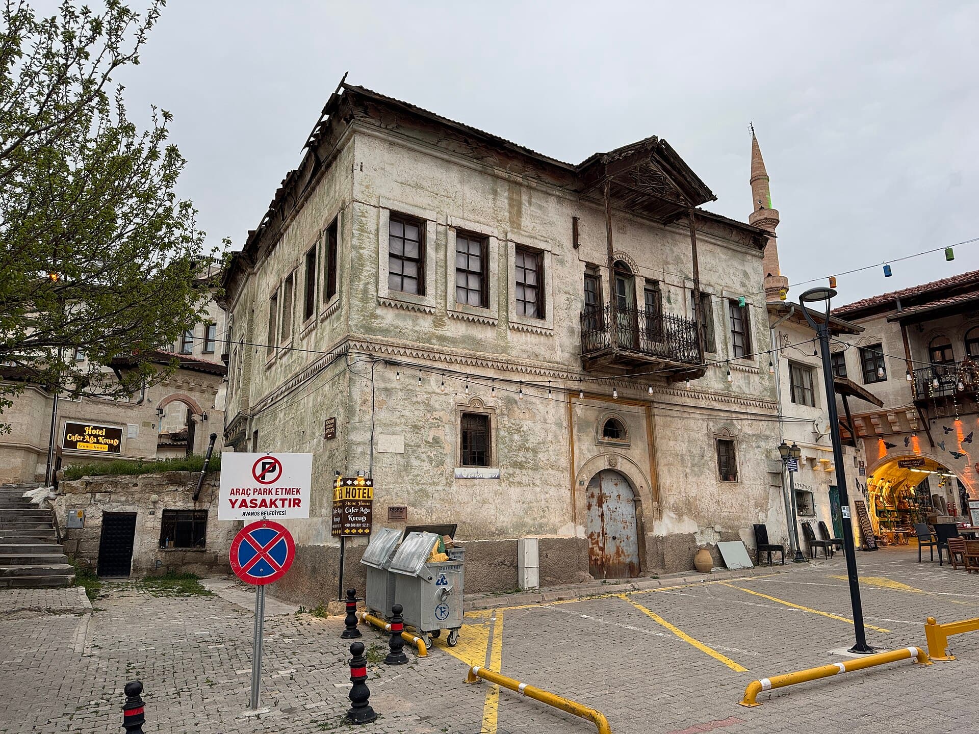 Avanos'un eski mahallesinde taş evler
